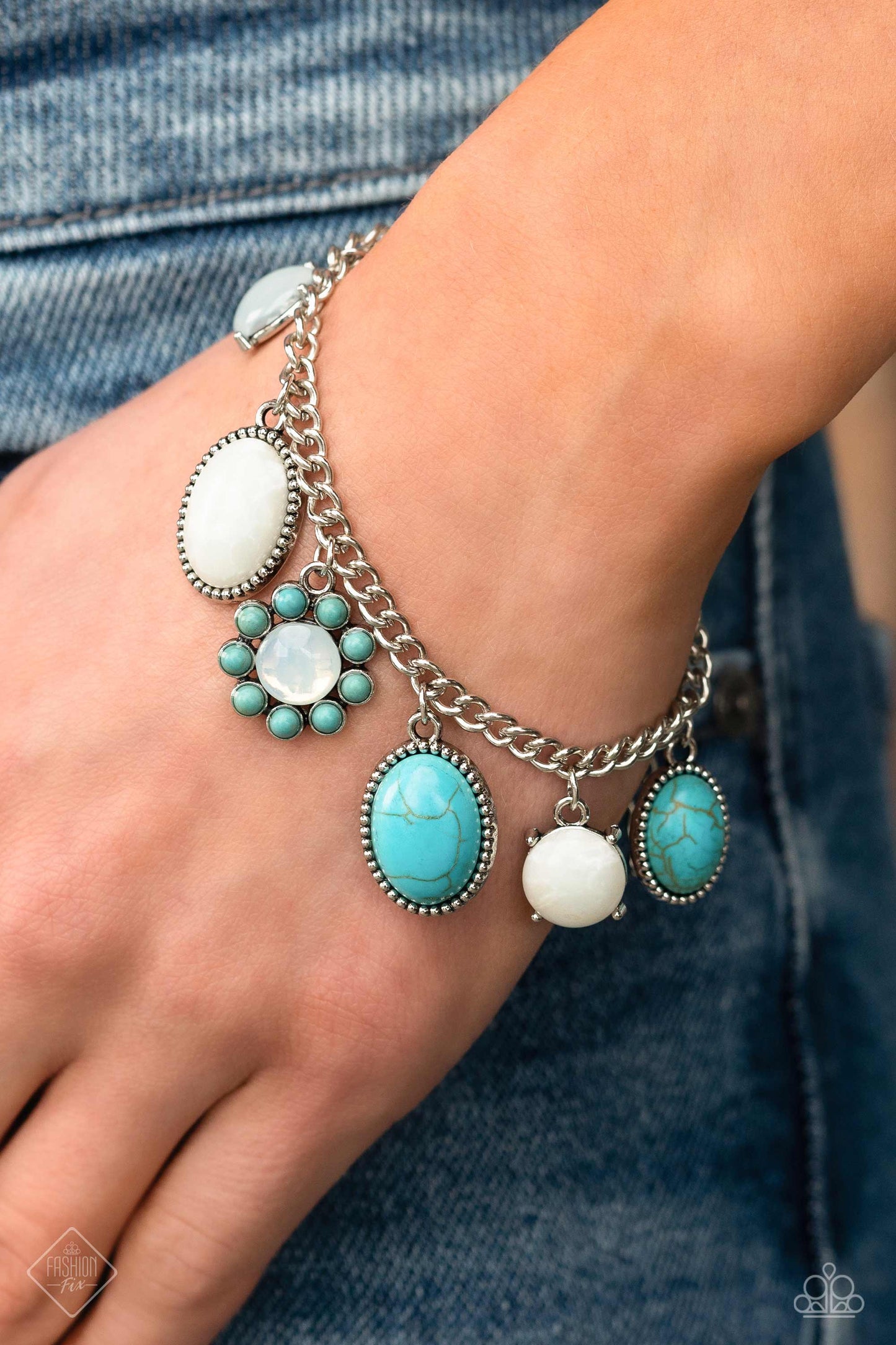 Cowboy Charm Blue Paparazzi Fashion Fix Bracelet
