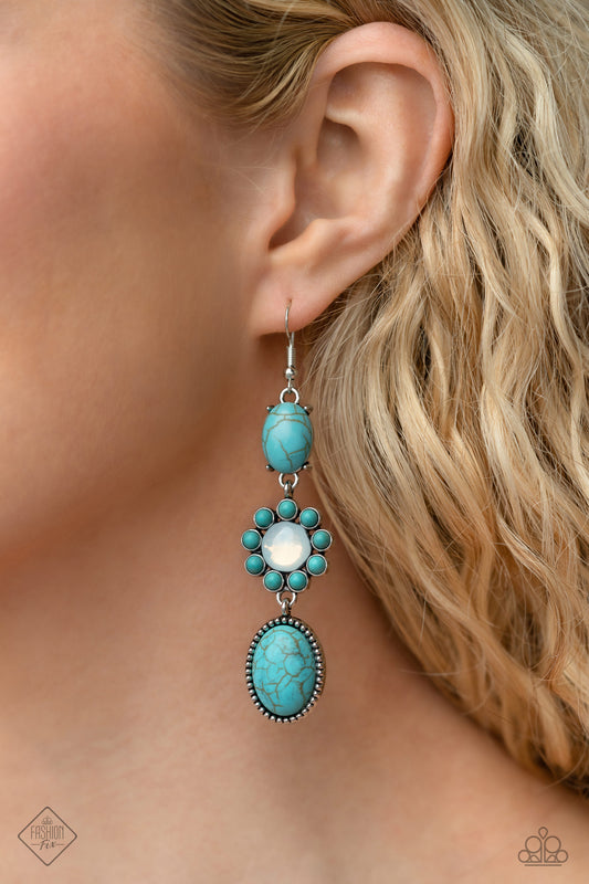 Carefree Cowboy Blue Paparazzi Fashion Fix Earrings