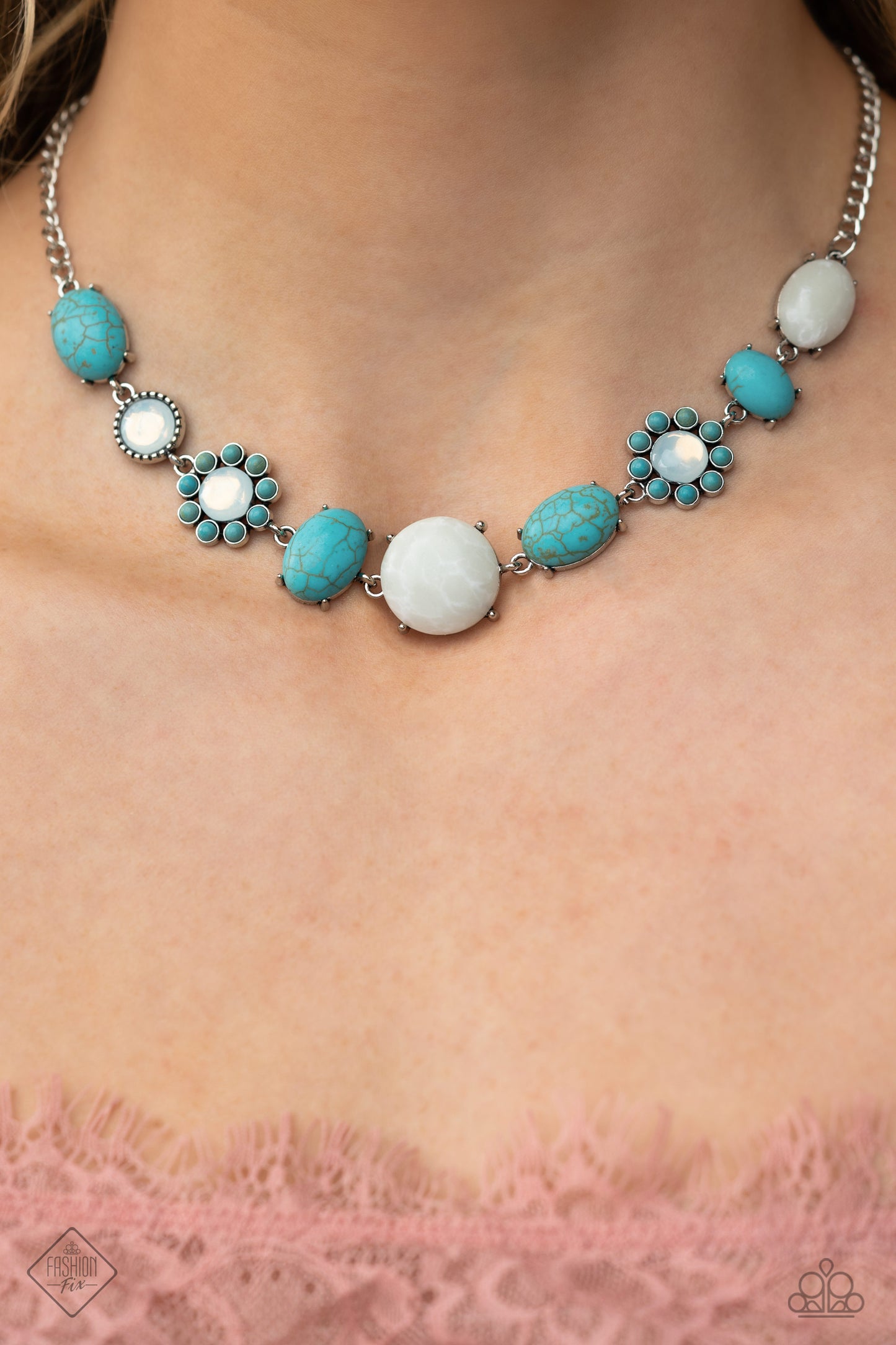 Cowboy Catwalk Blue Paparazzi Fashion Fix Necklace