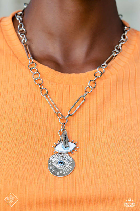 Friday Night VIBES Blue Paparazzi Fashion Fix Necklace