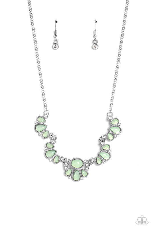 Dancing Dimension - Green Paparazzi Necklace