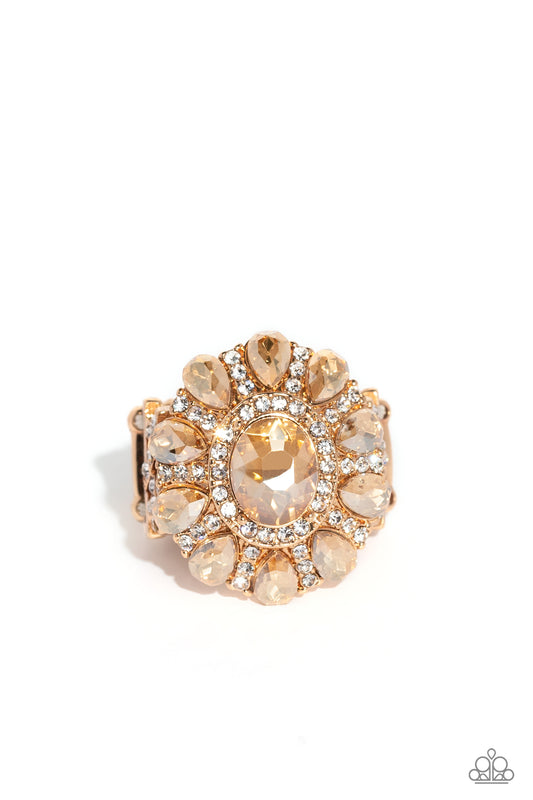 GLIMMER and Spice - Gold Paparazzi Life of the Party Ring