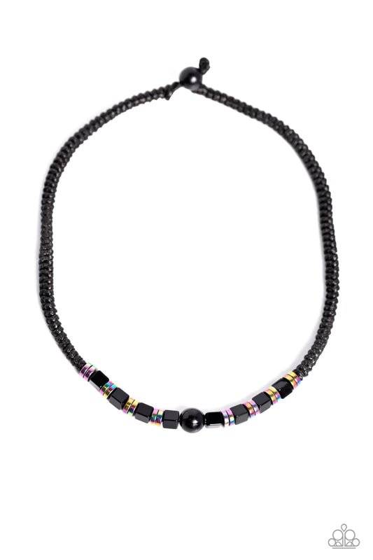 Oil Spill Orbit - Black Paparazzi Urban Necklace