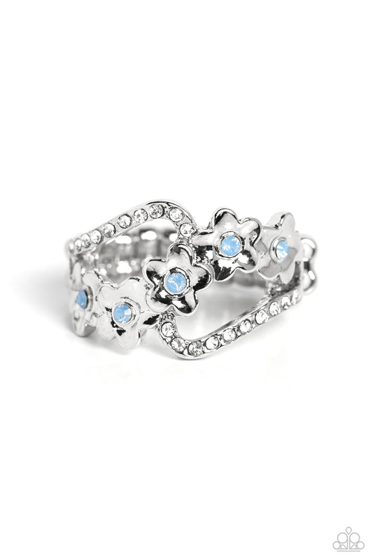Captivating Corsage - Blue Paparazzi Ring