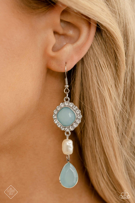 European Energy Blue Paparazzi Fashion Fix Earrings