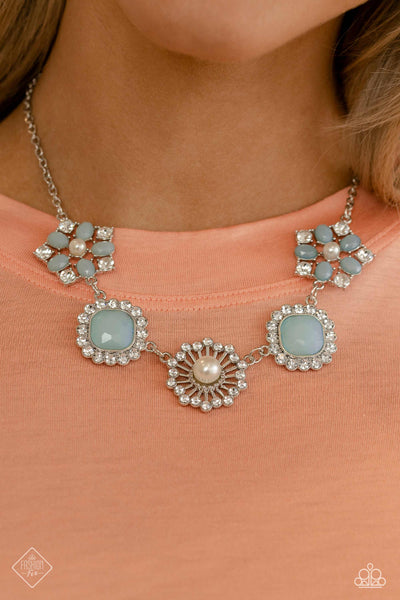 Flower Crown Blue Paparazzi Fashion Fix Necklace