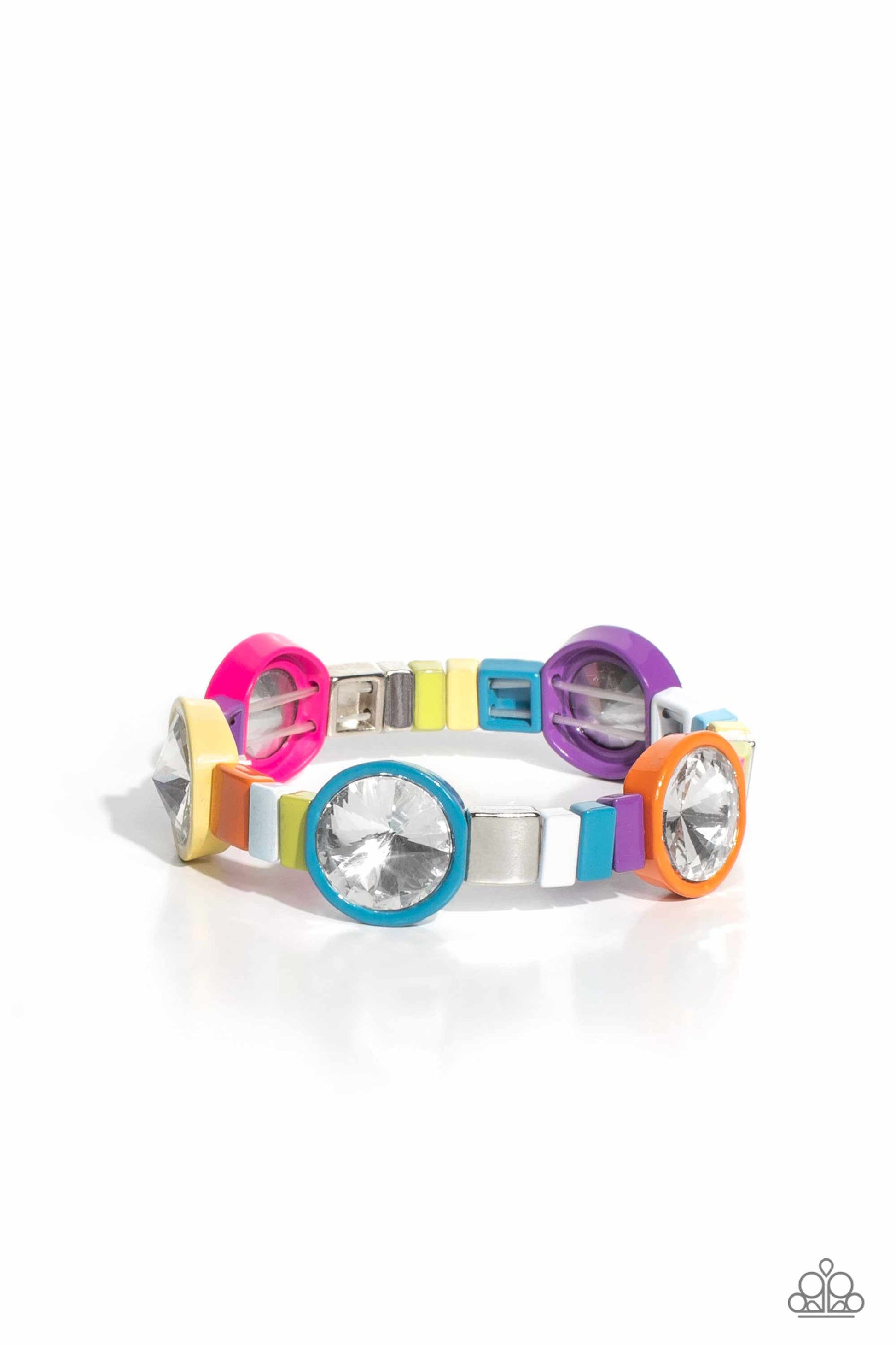 Multicolored Madness - Multi Paparazzi Life of the Party Bracelet