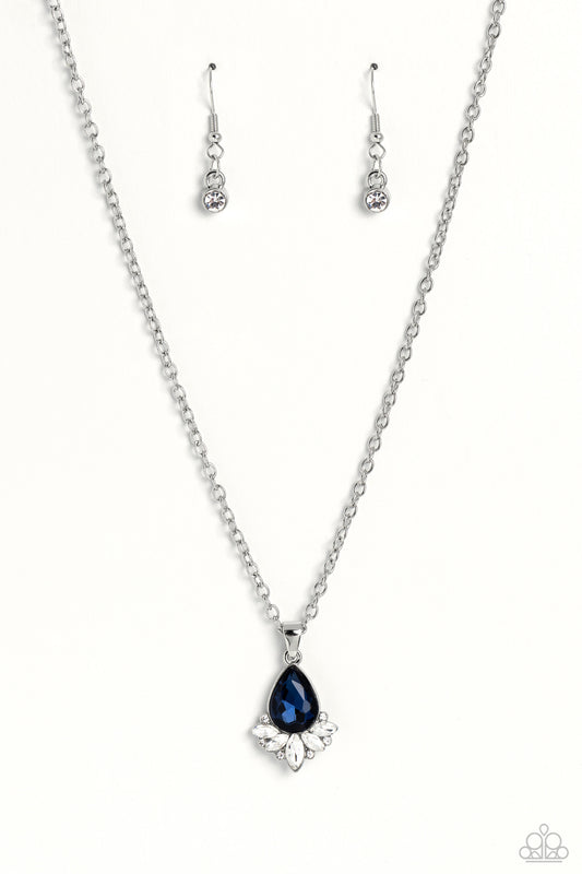Fancy Fringe - Blue Necklace