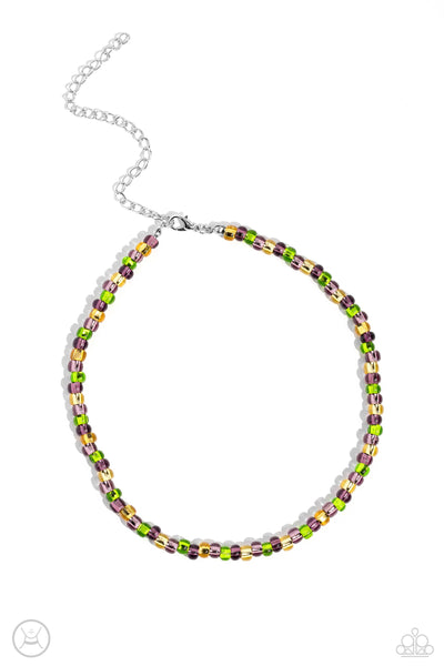 Colorfully GLASSY - Purple Necklace