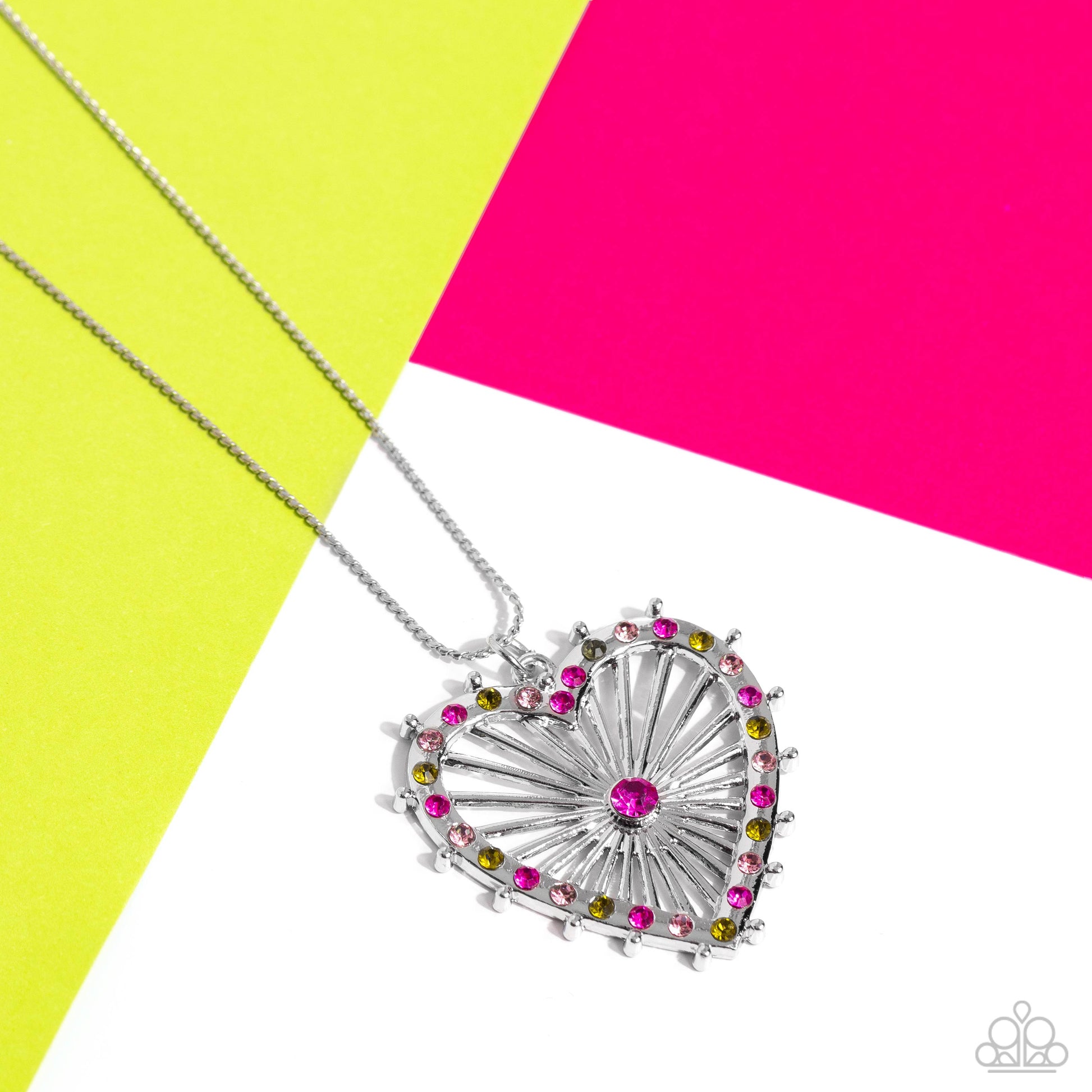 Flirting Ferris Wheel - Pink Necklace
