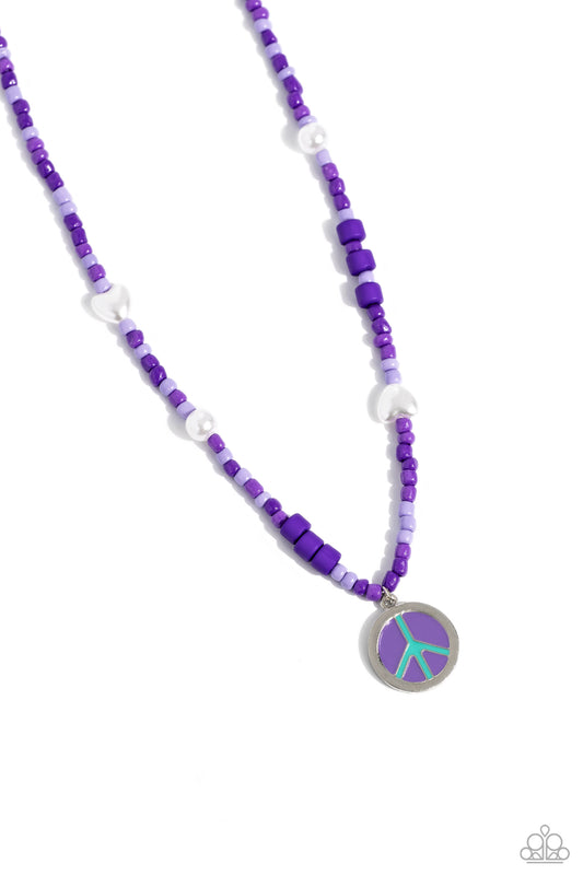 Pearly Possession - Purple Necklace