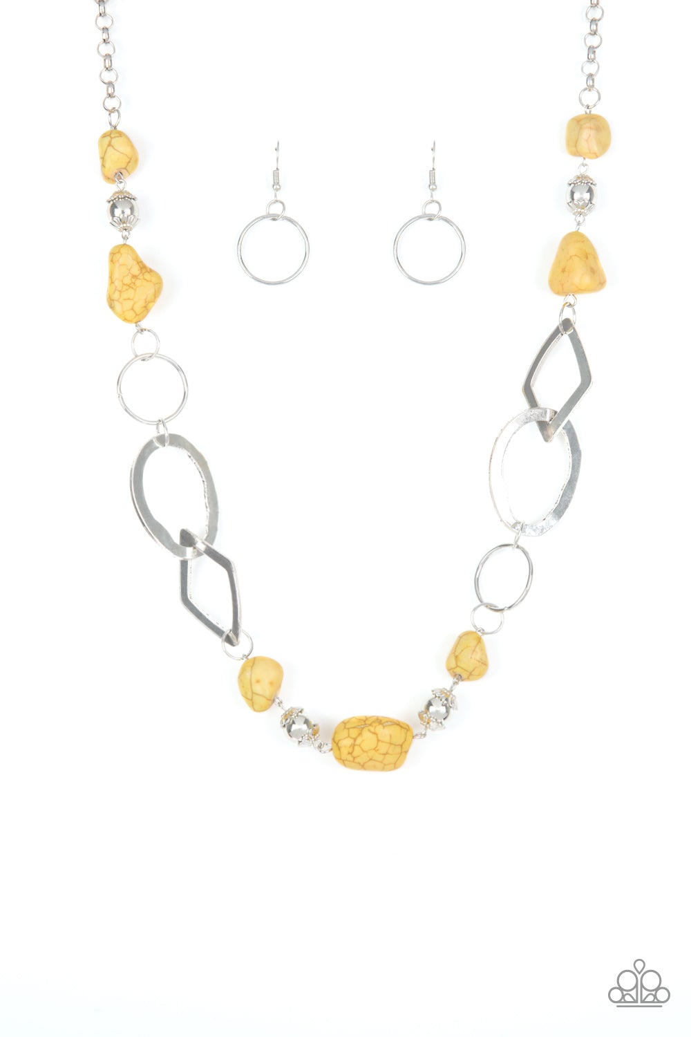 That's TERRA-ific! - Yellow Paparazzi Necklace