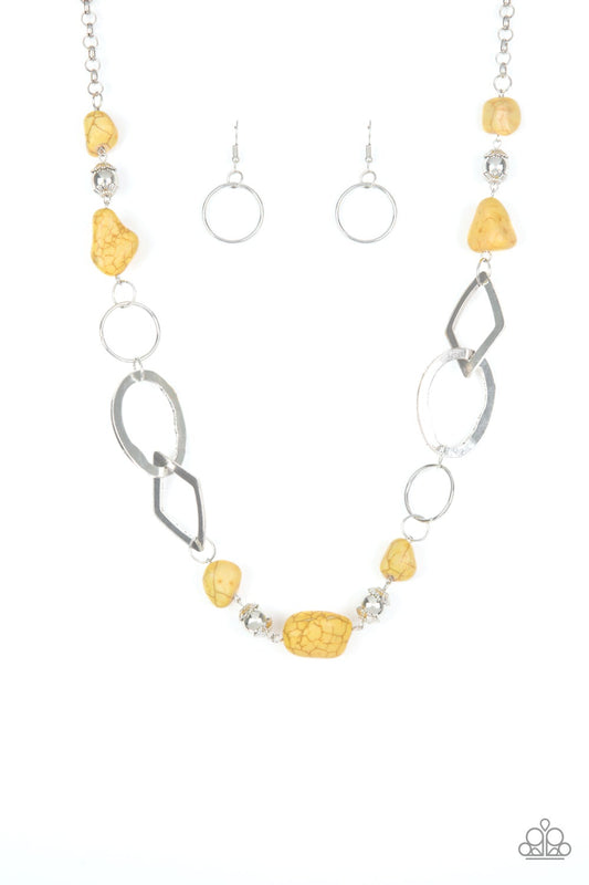 That's TERRA-ific! - Yellow Paparazzi Necklace