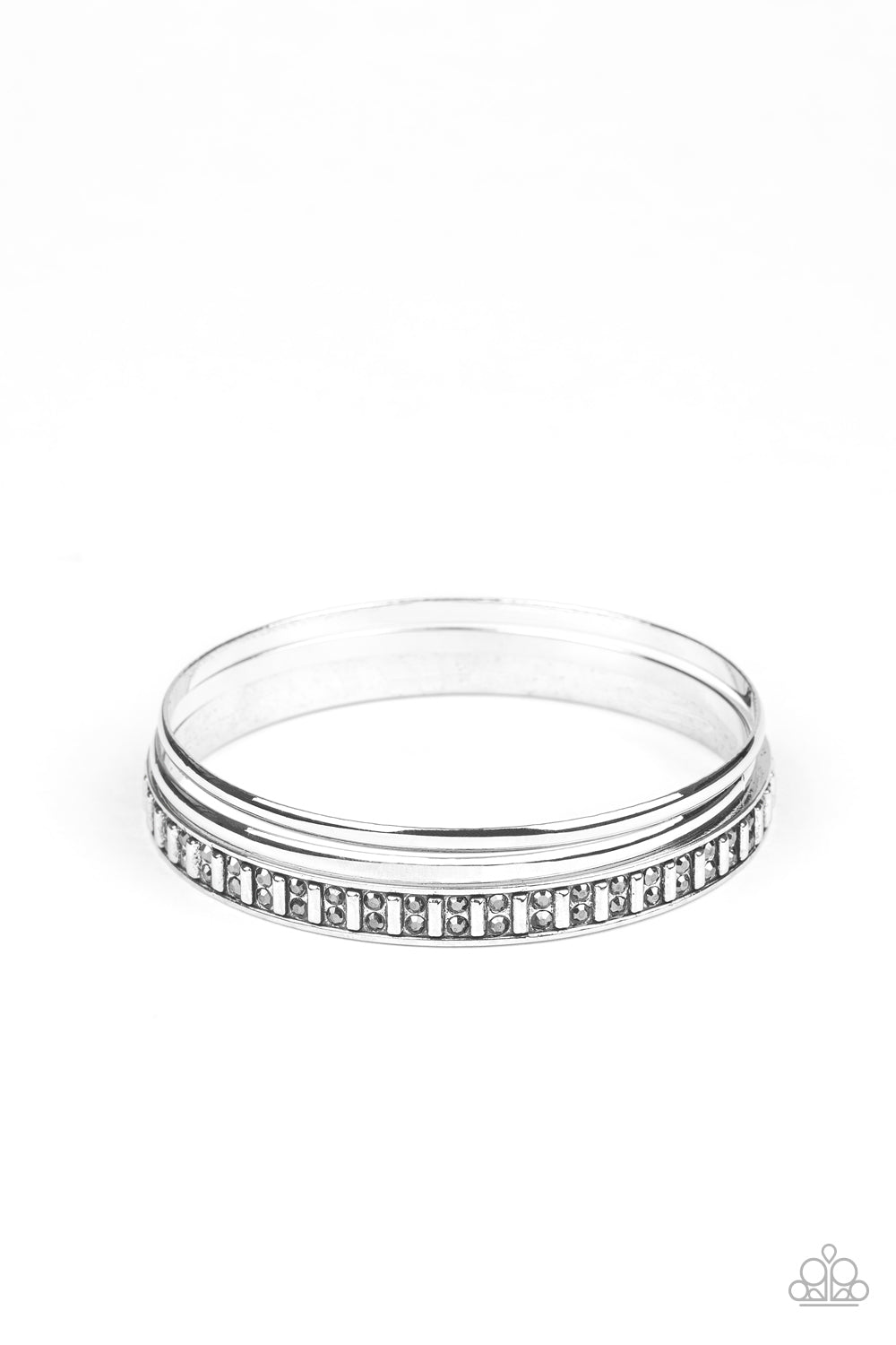 Flawless Flaunter Silver Paparazzi Bracelet