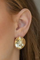 Movie Star Sparkle Gold Paparazzi Earrings