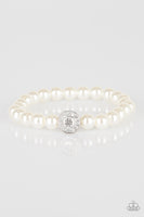 Paparazzi Follow My Lead - White Charm Bracelet