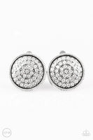 Paparazzi Gatsby, Who? - White  Clip On Earrings