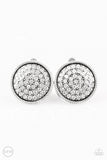 Paparazzi Gatsby, Who? - White  Clip On Earrings