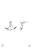 Metal Origami - Silver Paparazzi Double-Sided Earrings