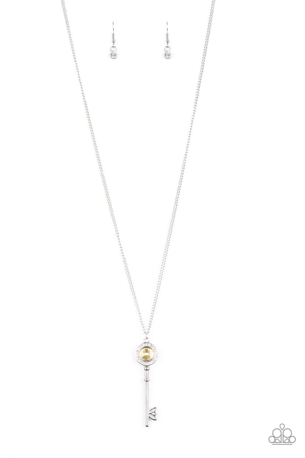 Paparazzi Secret Shimmer - Long Yellow Key Necklace