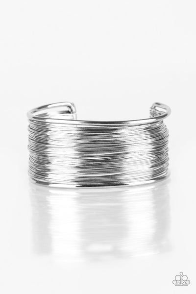 Wire Warrior - Silver Paparazzi Cuff Bracelet
