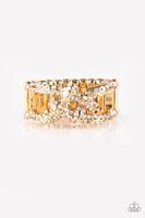 Paparazzi Can Only Go UPSCALE From Here - Gold Ring