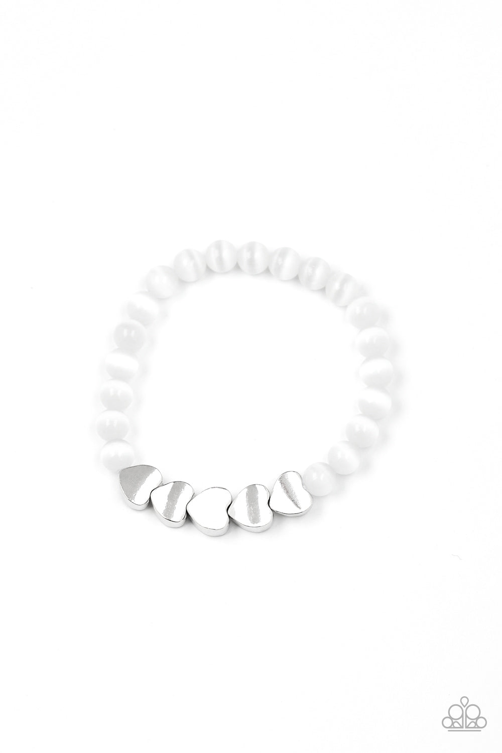 Heart-Melting Glow White Paparazzi Bracelet
