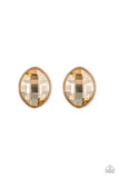 Movie Star Sparkle Gold Paparazzi Earrings