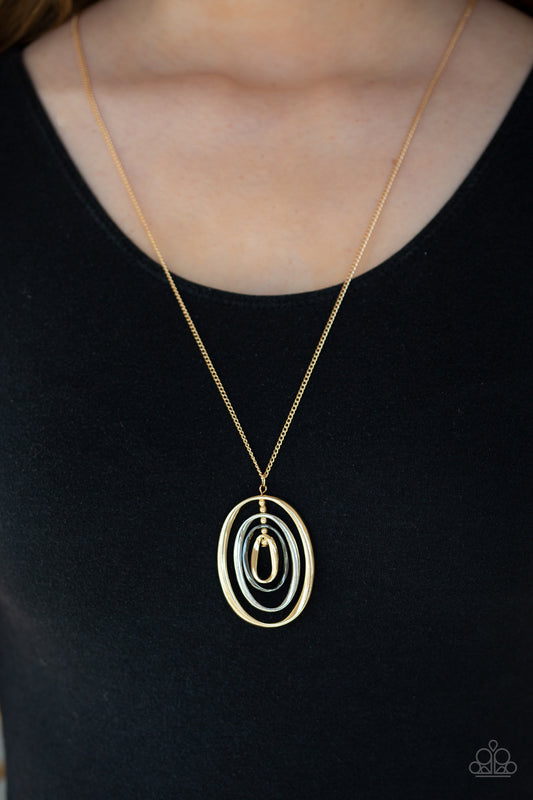 Classic Convergence - Gold Paparazzi Necklace