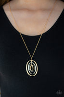 Classic Convergence - Gold Paparazzi Necklace