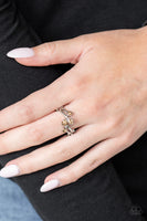Paparazzi GLOWING Great Places - Brown Dainty Ring