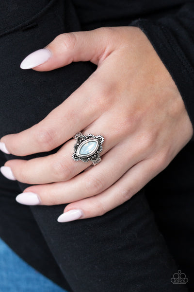 Glass Half-COLORFUL - White Paparazzi Ring