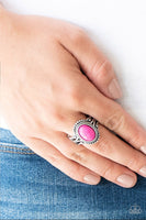 All The Worlds A STAGECOACH - Pink Paparazzi Ring