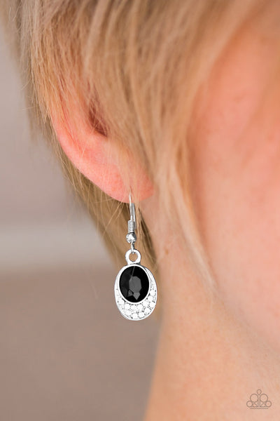 Paparazzi As Humanly POSH-ible Black Earrings