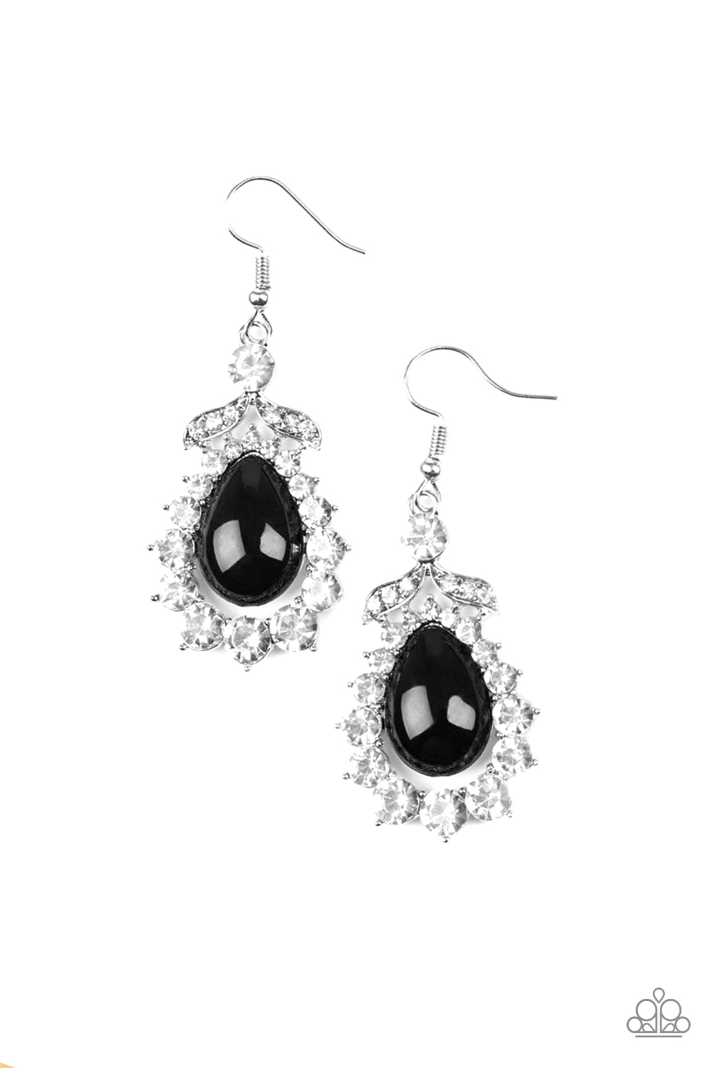 Paparazzi Award Winning Shimmer Black Earrings