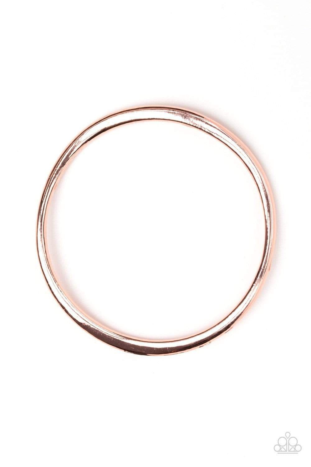 Awesomely Asymmetrical - Copper Paparazzi Bracelet