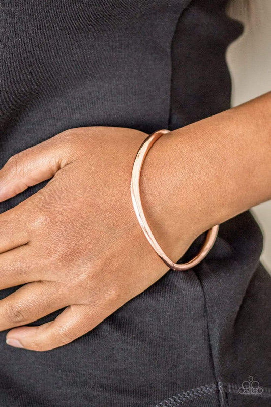Awesomely Asymmetrical - Copper Paparazzi Bracelet