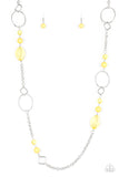 Very Visionary - Yellow Paparazzi Necklace