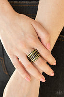 Let It LAYER - Brass Paparazzi Ring