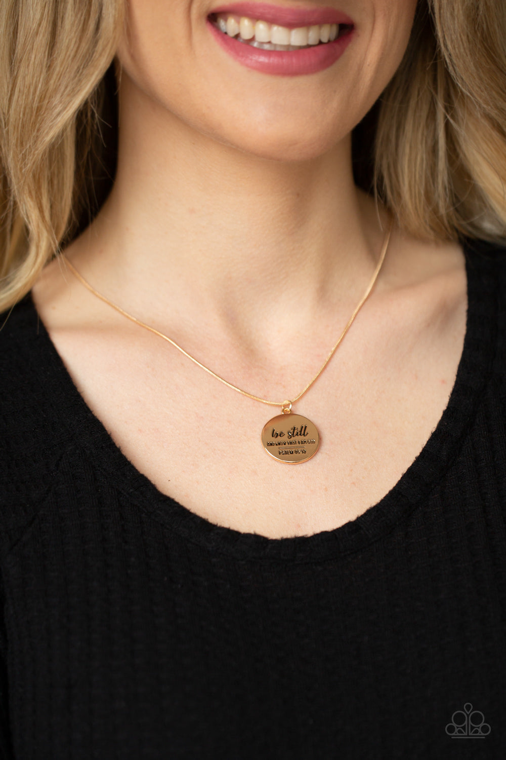 Be Still Gold Paparazzi Necklace