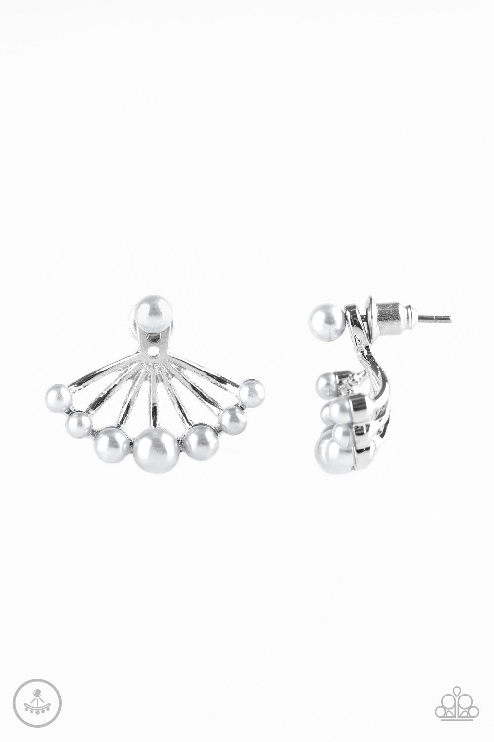 Big Dreams Silver Paparazzi Double-Sided Earrings