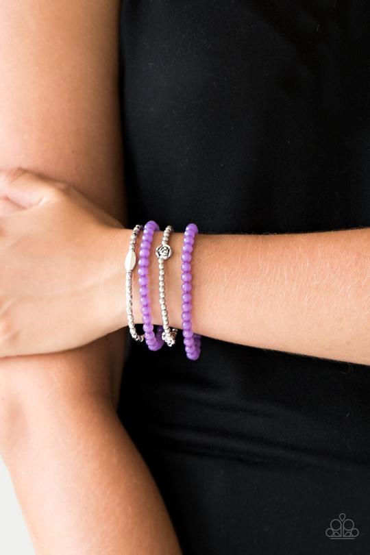 Blooming Buttercups - Purple Paparazzi Bracelet