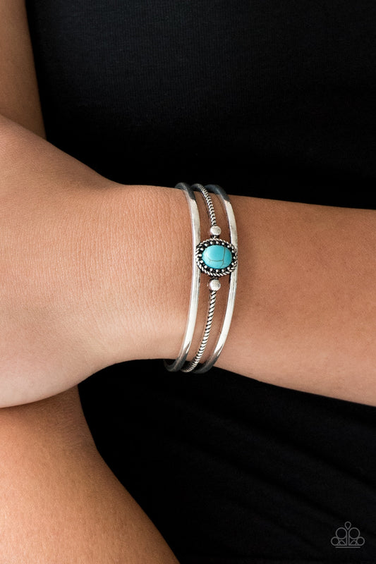 Paparazzi Borderline Borderland Blue Cuff Bracelet
