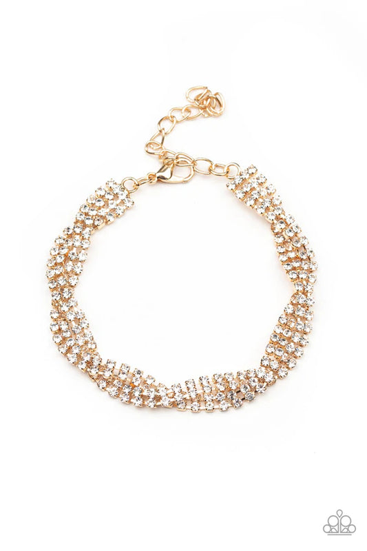 Braided Twilight - Gold Paparazzi Bracelet