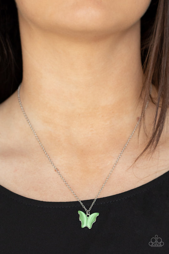 Butterfly Prairies Green Paparazzi Necklace