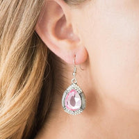 Grandmaster Shimmer Pink Paparazzi Earrings