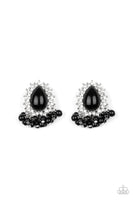 Paparazzi Castle Cameo Black Earrings