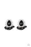 Paparazzi Castle Cameo Black Earrings