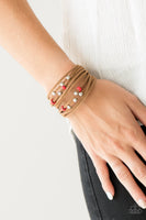 Paparazzi Colorfully Coachella - Red Bracelet