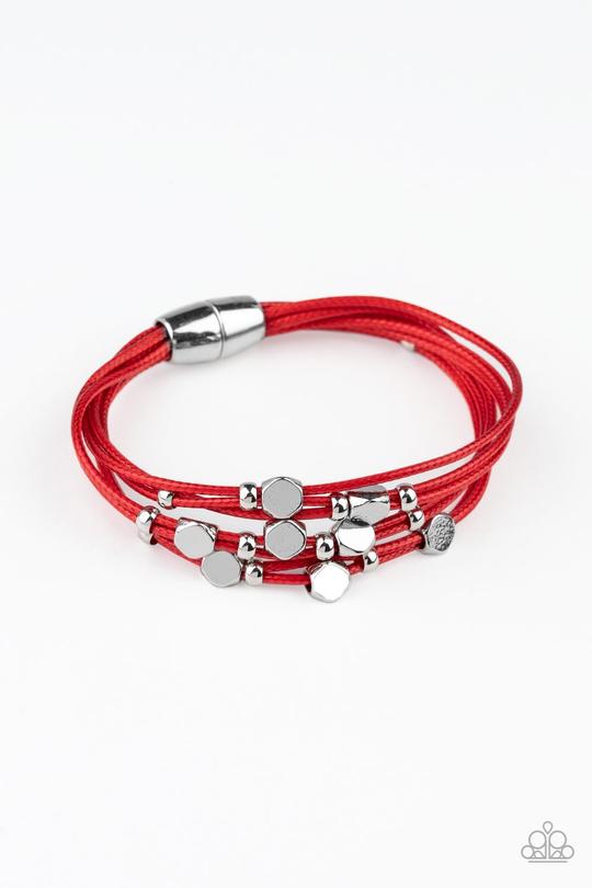 Cut the Cord - Red Paparazzi Magnetic Bracelet